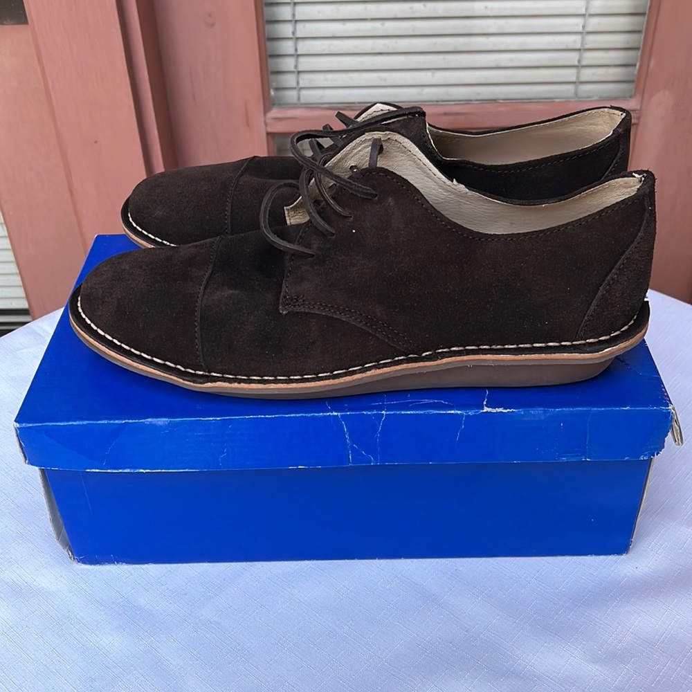 Mercanti Fiorentini Relax Brown Suede Shoes 12 46.5. NEW!